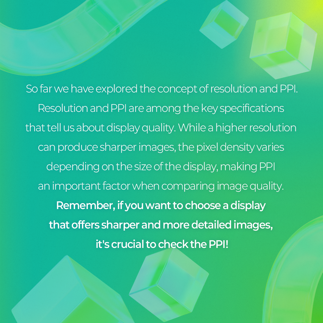 Resolution is a numerical expression of the number of pixels that make up a display screen. It is calculated by multiplying the number of horizontal pixels by the number of vertical pixels, and a higher resolution results in a sharper image.