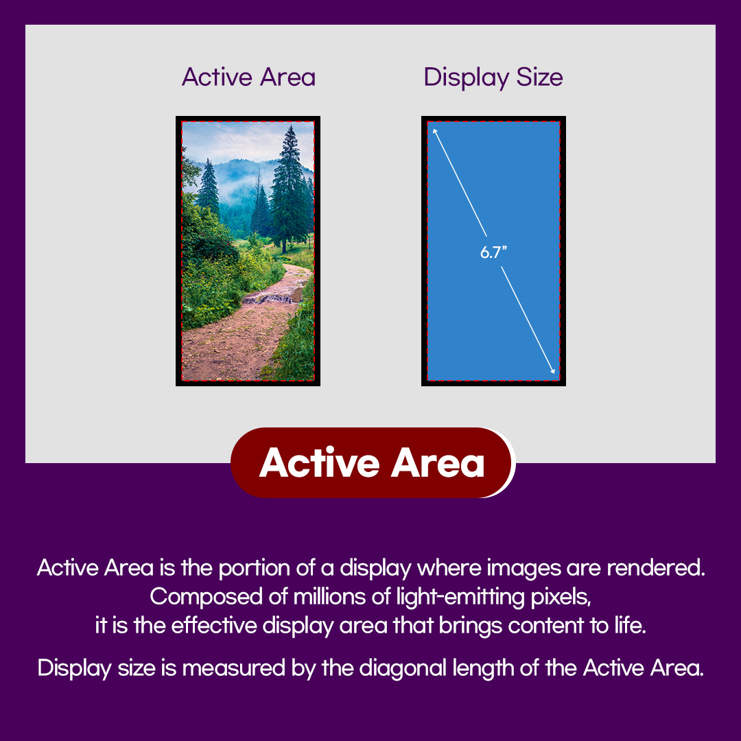 Active Area  Display Size  6.7