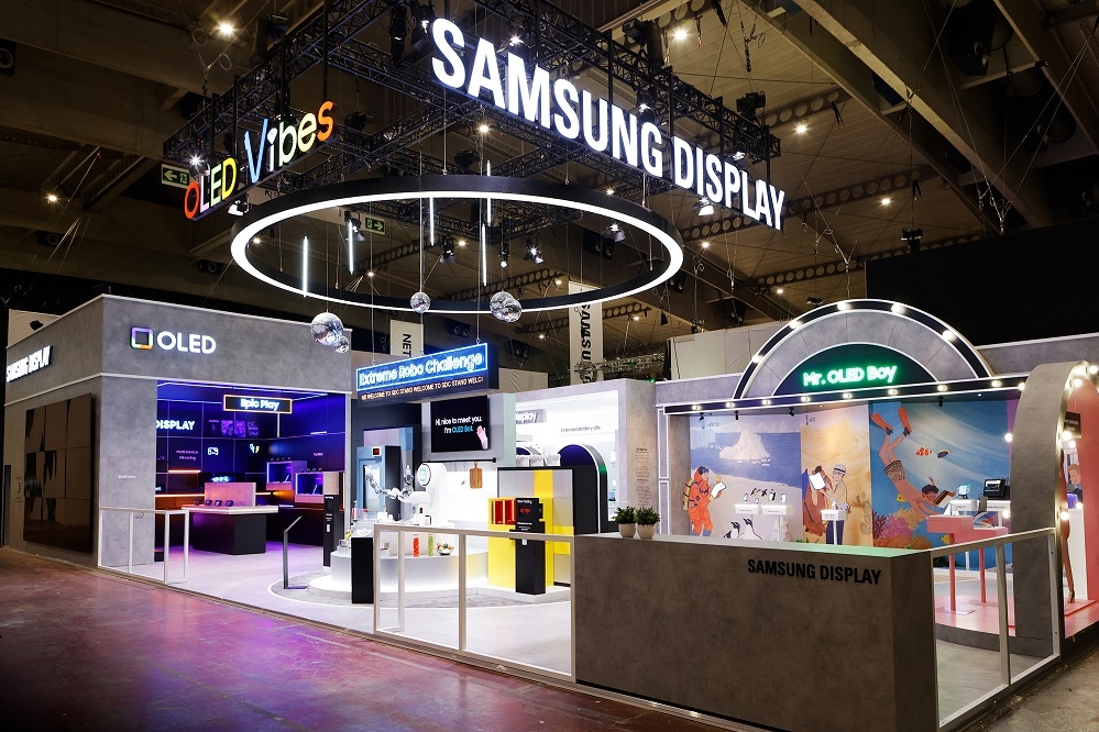 Samsung Display's booth at MWC 2024